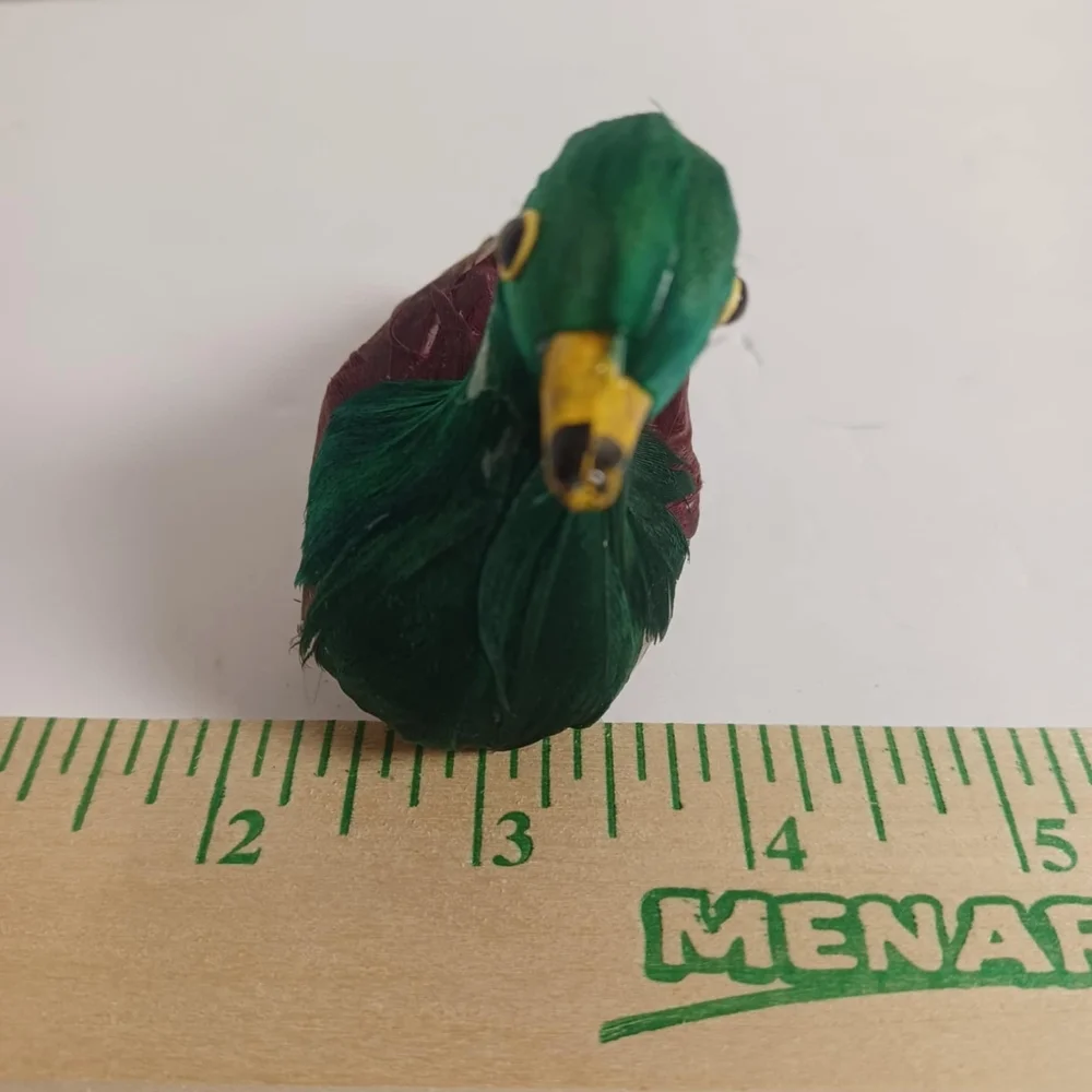Mallard Duck Christmas Holiday Ornament‎ Green Brown Vintage Feather Hunter